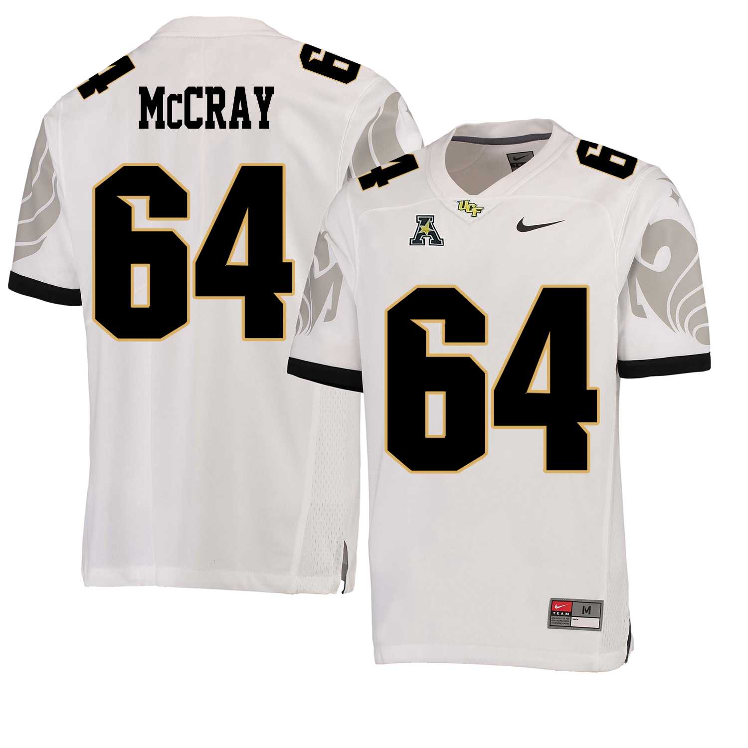 UCF Knights 64 Justin McCray White College Football Jersey DingZhi